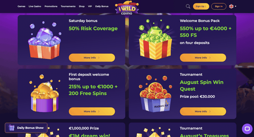 Recensione del casinò online iWild